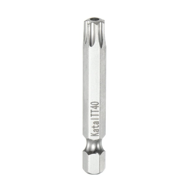 T40 Estrella 7 Puntos Puntas de Destornillador 1/4" Hexagonal Vástago 2" Longitud Magnético Seguridad Torx Tornillo Destornillador Eléctrica Herramienta