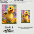 thumbnail image 2 of 500pcs Cute Yellow Duckling Puzzle 20.5x15 Inch Cardboard Jigsaw - Stress-Relieving Brain-Teasing for, Gamers, Couples Families Ideal Gift for New Year, Christmas, Boxing Day; Perfect for Art Enth, 2 of 9