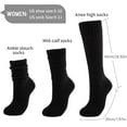 thumbnail image 4 of Slouch Socks Women 4 Pairs Knee High Scrunch Cotton Soft Knit Cushion Extra Long Socks, 4 of 8