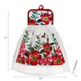 thumbnail image 2 of IH Casa Decor Tie Hand Towel Fiery Red Floral - Set of 2, 2 of 2