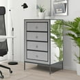 thumbnail image 2 of LuxenHome Modern Gray 37.4" Tall 4-Drawer Chest, 2 of 15
