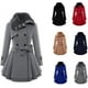 thumbnail image 2 of Abrigos de invierno para mujer con forro de sherpa, gabardina cruzada, abrigo largo de cuello alto con bolsillos, abrigo de invierno con cinturón, 2 of 5