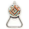 thumbnail image 1 of Green Rhombus Geometric Pattern Metal Beer Bottle Cap Opener Duty Stainless Steel, 1 of 3