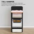 thumbnail image 2 of SpaceAid Slim Laundry Hamper with Lid, 65L Narrow Tall Clothes Basket Bin, Black, 2 of 6