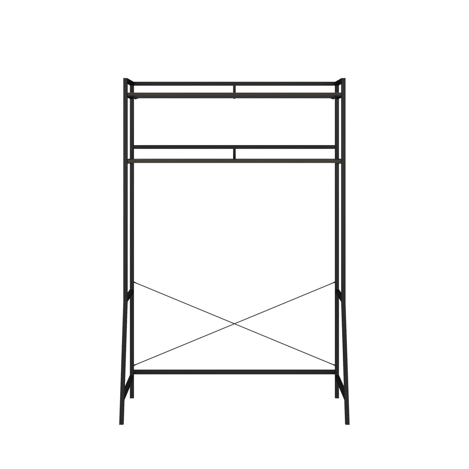 Novogratz Beverly Over-The-Bed Storage for Twin & XL Twin Beds, Walnut/Black