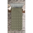 thumbnail image 3 of Ambesonne Geometric Quilted Bedspread Set 2 Pcs, Wavy Vertical Tiles, Twin Size, Charcoal Grey Yellow, 3 of 3