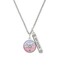 thumbnail image 1 of Delight Jewelry Silvertone Domed Multi Color BSN Silvertone Always My Sister Bar Charm Necklace, 23", 1 of 4