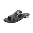 thumbnail image 3 of Norvail Womens Western Water Diamond One Piece Chunky Heel Sandals, Wide Foot Sandals for Women Dressy, Coarse Casual Summer Shoes for Beach Vacation Party, 3 of 5