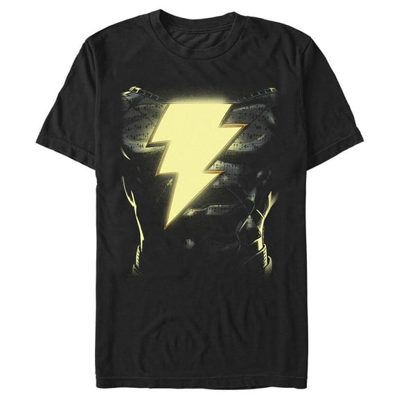 Men's Black Adam Antihero Glowing Body Graphic Tee Black X Large