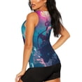 thumbnail image 3 of Fotbe DJ Panda Hot Air Balloon Blusas Sin Mangas para Mujer – Estilo Casual, Corte Suelto, Slim-Fit, Cuello Redondo Deportivo, Tops de Verano para Gimnasio y Yoga-Large, 3 of 7