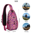 thumbnail image 5 of Crossbody Sling Backpack for Women Men Bananas on Violet Dotted Pattern Shoulder Sling Crossbody Casual Chest Bag for Travel Sports Running Hiking, 5 of 6