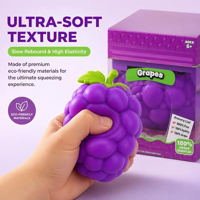 Grape Squishy Big, Large Grape Squishy Jumbo, Large Grape Squishy
