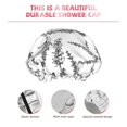 thumbnail image 5 of Kdxio Lavender Flowers Print Shower Cap for Women,Elastic and Reusable,Double Waterproof Layers Bathing Hat, 5 of 9