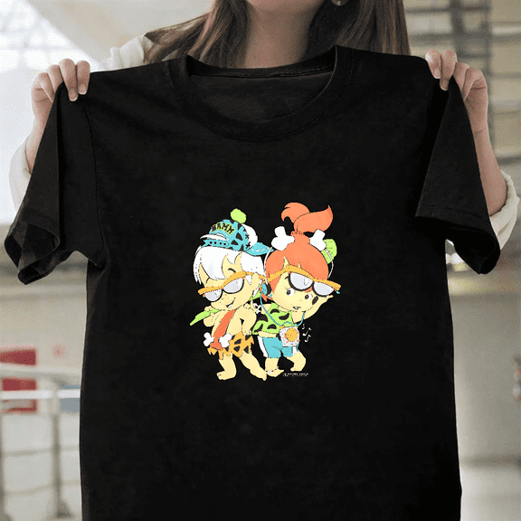 The Flintstones Bamm Bamm Pebbles Cartoon Hanna Barbera Retro Art Unisex T-Shirt, for men & women, up to size 5XL.
