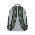 thumbnail image 2 of Green and Black Checkered Pattern Backpack for School, Cute School Bag with Adjustable Shoulder Straps and Padded Back, 15.3"x11"x6.7", 2 of 4
