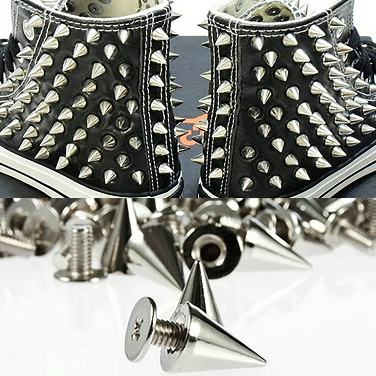 Punk Studs Rivets Spike Long Cone Studs With Pins for Sewing