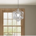 thumbnail image 5 of Livex Lighting  Geometric Shade 1-Light 13-inch Mini Pendant - 13"Dia. x 21"-80"Adj. H Nordic Gray, 5 of 12