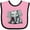 Pink and Black, variant on Inktastic Kiniart Elephant Boys or Girls Baby Bib