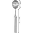 thumbnail image 2 of ABPETE Ice Cream Scoop, Metal Ice Cream Scooper, Stainless Steel Ice Cream Scoop, Nonstick Anti Freeze One Piece Scooper Spoon, Long Handle Ice Cream Ball Spoon for Ice Cream(Silver), 2 of 18