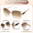 thumbnail image 3 of Bocaoying 4 Pairs Women Polarized Sunglasses, Oversized UV 400 Protection Sun Glasses with 4 Colors, Fashion Ladies Sunglasses Trendy with Shiny Rhinestone, Large Sunglasses for Driving Cycling Golf, 3 of 7