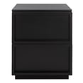 thumbnail image 5 of SAFAVIEH Couture Zeus Rustic Nightstand with 2 Drawers, Black, 5 of 15