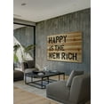 thumbnail image 4 of Marmont Hill "Happy Is the New Rich" by Tori Campisi Painting Print on Natural Pine Wood, 4 of 7