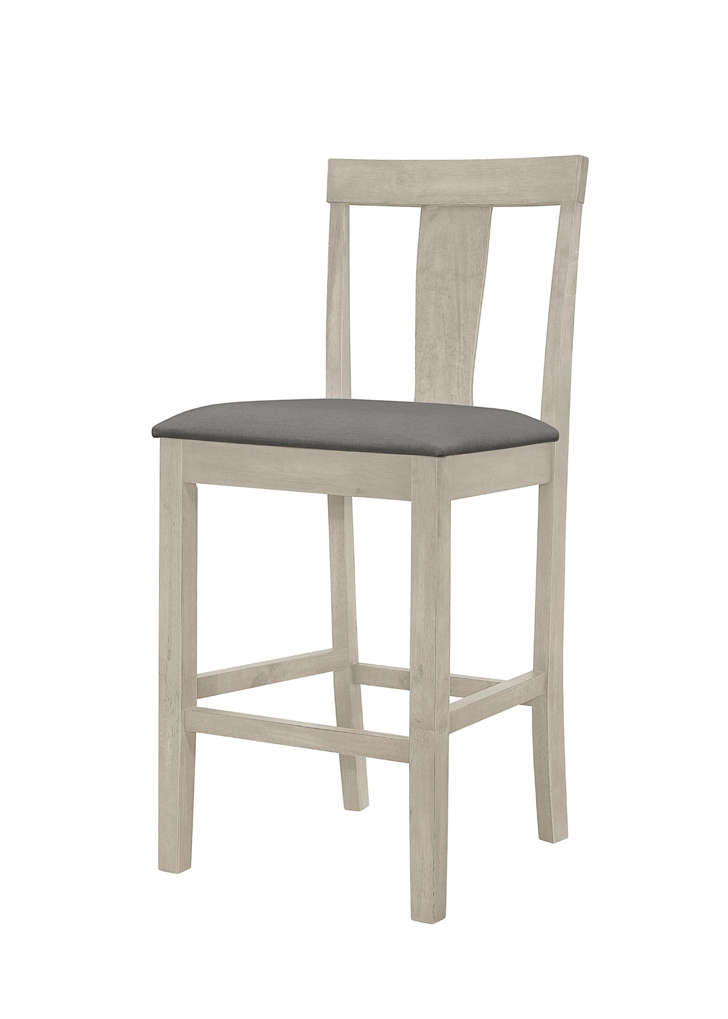 Home Design Nolan Counter Chairs (Set of 4), Antique Gray/Gray, Slat-back design, Padded seat, Comfortable seating, Sturdy frame, Modern minimalist style, Durable construction