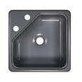 thumbnail image 2 of Lyons Industries Deluxe 15'' x 15'' Designer Single Bowl Self-Rimming Kitchen Sink, 2 of 5