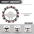 thumbnail image 5 of Uorisanigo American Flag 15 Inch Car Wheel Covers for Women Stylish Fluffy Steering Wheel Covers for Winter Soft Car Steering Wheel Protector with Elastic Edge Car Decor Gift for Mom, 5 of 8