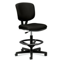 HON H5705.SB11.T Volt Series 275 lbs. Capacity 22.88 in. to 32.38 in. Seat Height Adjustable Leather Task Stool - Black