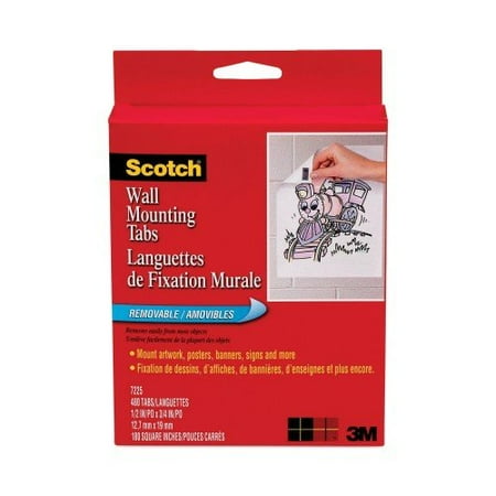 

Scotch-Scotch Precut Removable Mounting Tabs Double-Sided 1/2 x 3/4 480/Pack (7225)