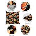 thumbnail image 6 of Throw Pillow Covers, Fall Pumpkins Retro 16x16 Pillow Covers for Couch/Sofa/Bed, Thanksgiving Maple Leaves Rustic Black Decorative Square Linen Cushion Pillowcase for Home Decor, 6 of 9