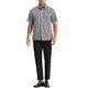 thumbnail image 2 of Camisas de vestir de cuadros INSPIRE CHIC para hombres de manga corta L Negro, 2 of 6