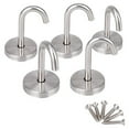 10 Pcs Stainless Steel Ceiling Hook Round Base Top Mount Overhead Wall