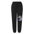thumbnail image 4 of Huowey Women'S Casual Pants Loose Wide Leg Sweatpants Print Drawstring Elastic Waist Comfortable Summer Baggy Trousers Breathable Soft Stretchy Palazzo Track Joggers,C,L, 4 of 4