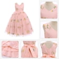 thumbnail image 6 of IDOPIP Embroidery Flower Girl Lace Tutu Dress for Kids Wedding Pageant Birthday Party First Communion Dresses Princess Bridesmaid Ball Maxi Gown 4-5 Years Pink Floral, 6 of 7