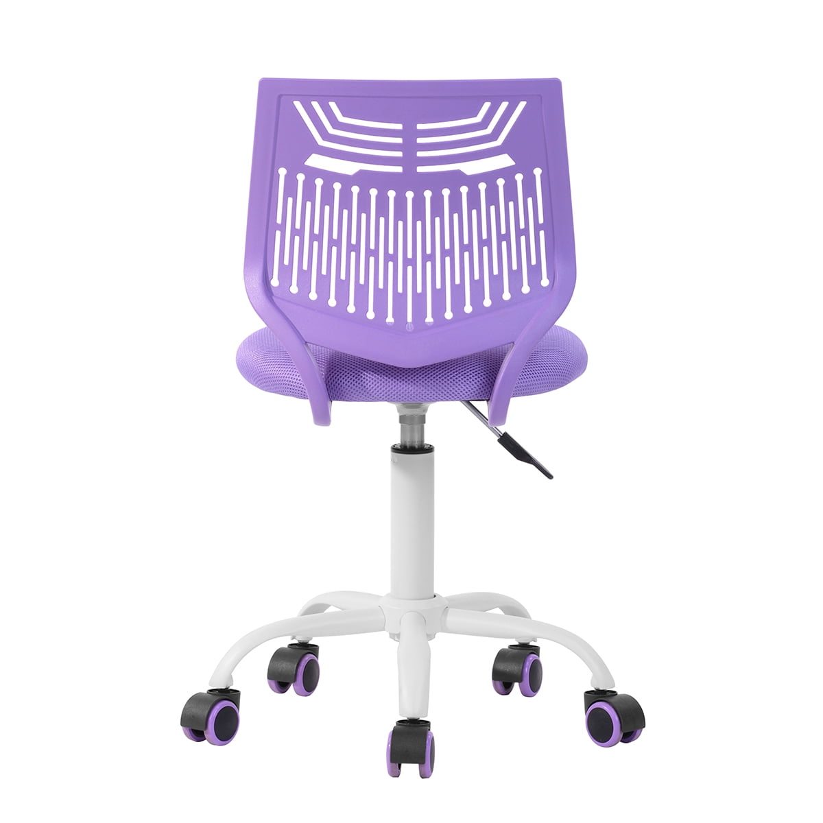 Armless Desk Chair, Adjustable Swivel Low Back Task Chair with Rolling Wheels, Ergonomic Mesh Study Chair for Kids Teens & Adults
