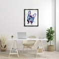 thumbnail image 2 of French Bulldog Purple Hued Dog Animals & Insects Graphic Art Jet Black Framed Art Print Wall Art, 2 of 6