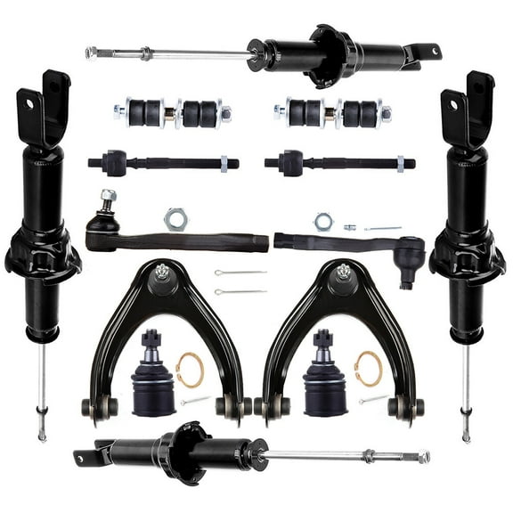 cciyu Struts Suspension Kit for Honda Civic 1996-2000 Includes Front shock absorber Rear shock absorber Ball Joint Tie Rod End Control Arm and Ball Joint Assembly Stabilizer Bar Link