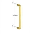 thumbnail image 3 of CRL M16383 3/4" Polished Brass Diameter Solid Pull Handle - 8" (203 mm), 3 of 3