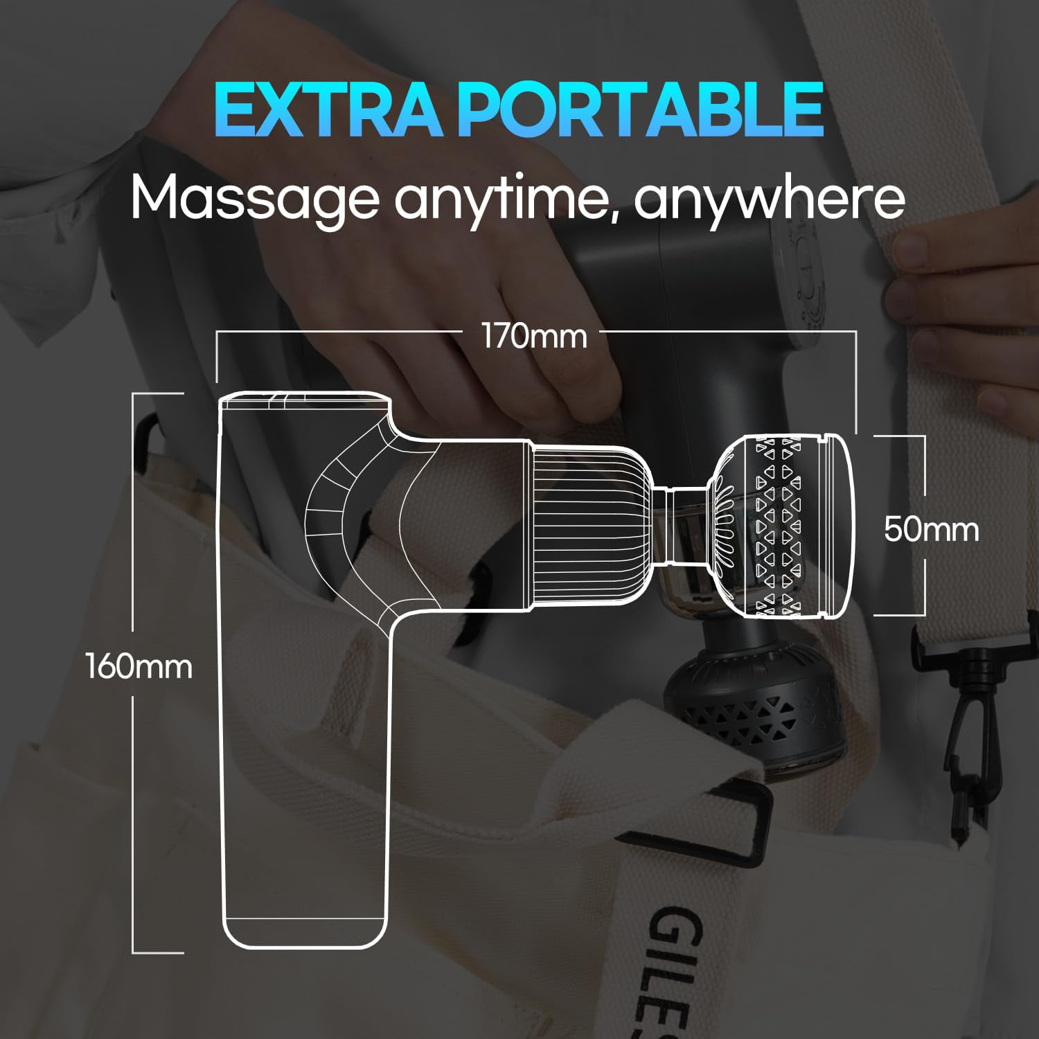 HubiCare Heat and Cool Massage Gun, Deep Tissue Impact Massager for Pain Relief, Muscle Handheld Therapy Gun, with Level 8 Intensity-Control Modes, 4 Replaceable Massage Heads