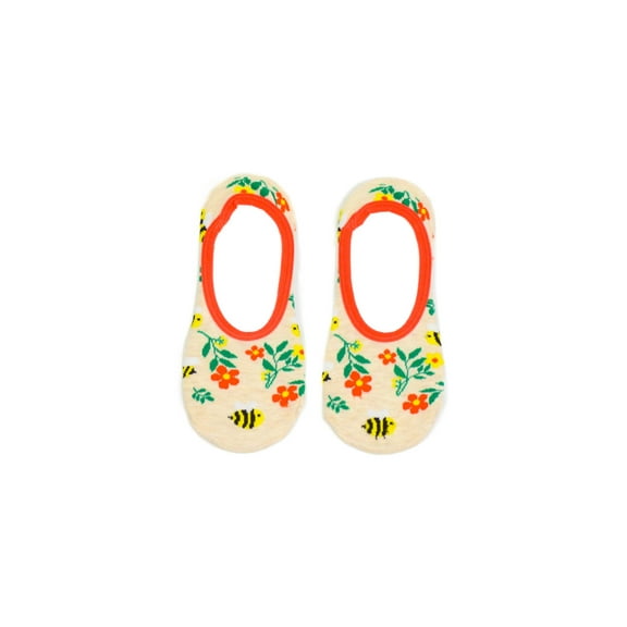 Everything Legwear Bee and Flower Allover No Show Sock