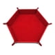 thumbnail image 2 of Bandeja de Dados Conjunto Bandejas de Dados Plegables Hexagonas Dados Rolling Bandeja PU Soporte de Dados de material cuero para Juegos de Dados RPG, DND Y Jue rojo Yotijar bandeja de dados de juego de rol, 2 of 10