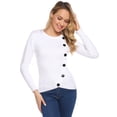 thumbnail image 2 of Purcoar Women's Button Down V-Neck Soft Knit Sweater Cardigan, 2 of 10