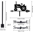 thumbnail image 2 of Agricultural Machine Weathervane Wrought Iron Wind Vane Roof Garden Direction Sign Wind Spinner Individualized Design Outdoor Farmhouse Decoration 1 Set, 2 of 9