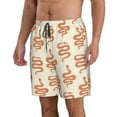 thumbnail image 2 of Kdxio Hand Drawn Snake Pattern Mens Casual Shorts - Drawstring Summer Beach Sports Shorts for Men, 2 of 9