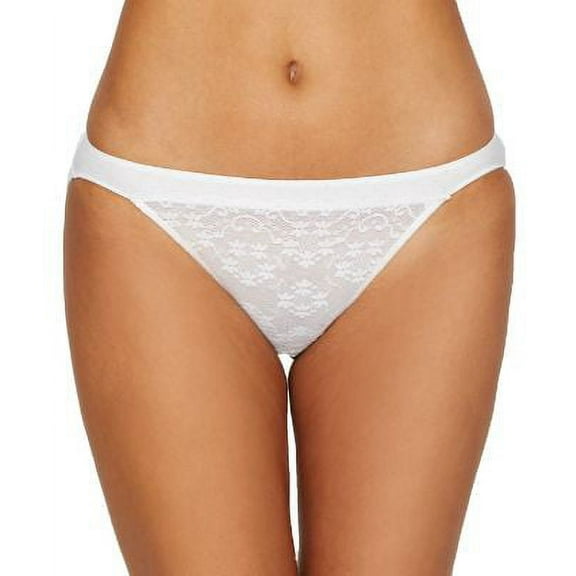 Women's Maidenform DMFFSB One Fab Fit String Bikini Panty (ParisWhitePinDotLace 6)