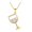 Gold, variant on PAURO Women's Copper Wine Cup with Cubic Zirconia Y Necklace for Wine Lovers Gold