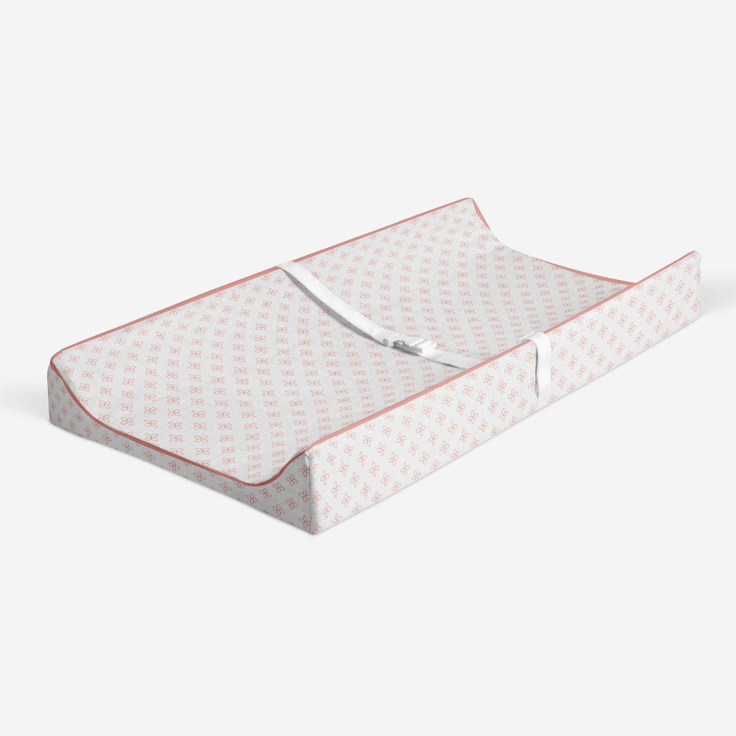 Bacati - Petals Coral Quilted Muslin Changing Pad Cover