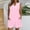 Pink, variant on Viadha Womens Short Sets Women Fashionable Casual Solid Color Sleeveless V-neck Casual Loose Top Shorts Set